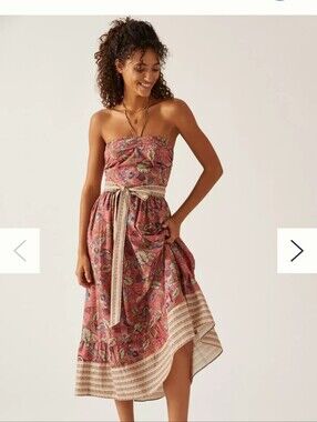Anthropologie LETMEBE Strapless Halter Tie Dress